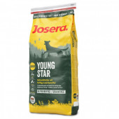 JOSERA Nature Young Star Пълноценна храна за подрастващи кучета над 8 седмична възраст, пригодена и за кучета в зряла възраст с птиче и картоф 15 кг 